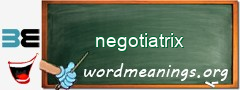 WordMeaning blackboard for negotiatrix